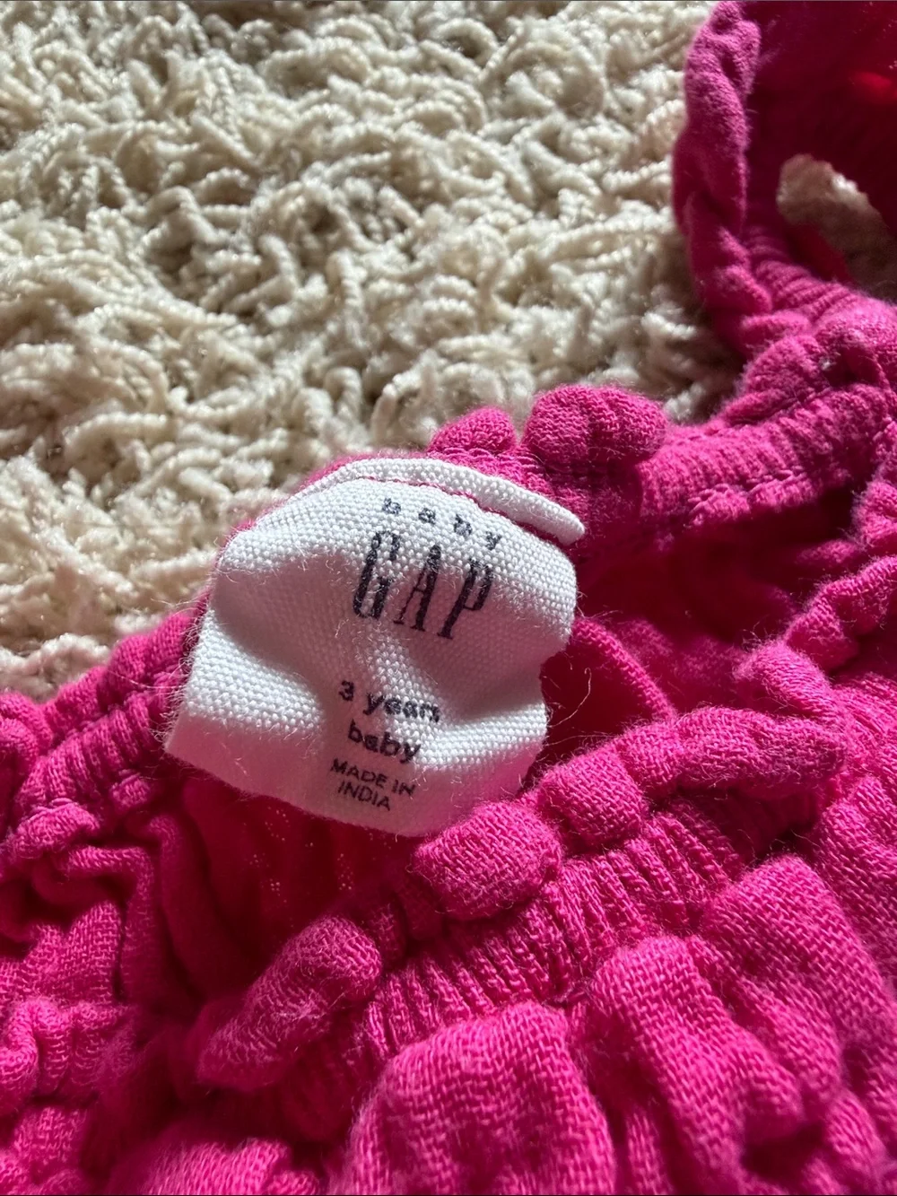 Gap Girls Pink Ruffle Strap Top